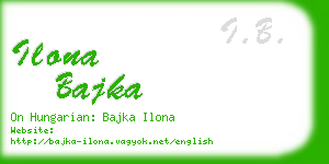 ilona bajka business card